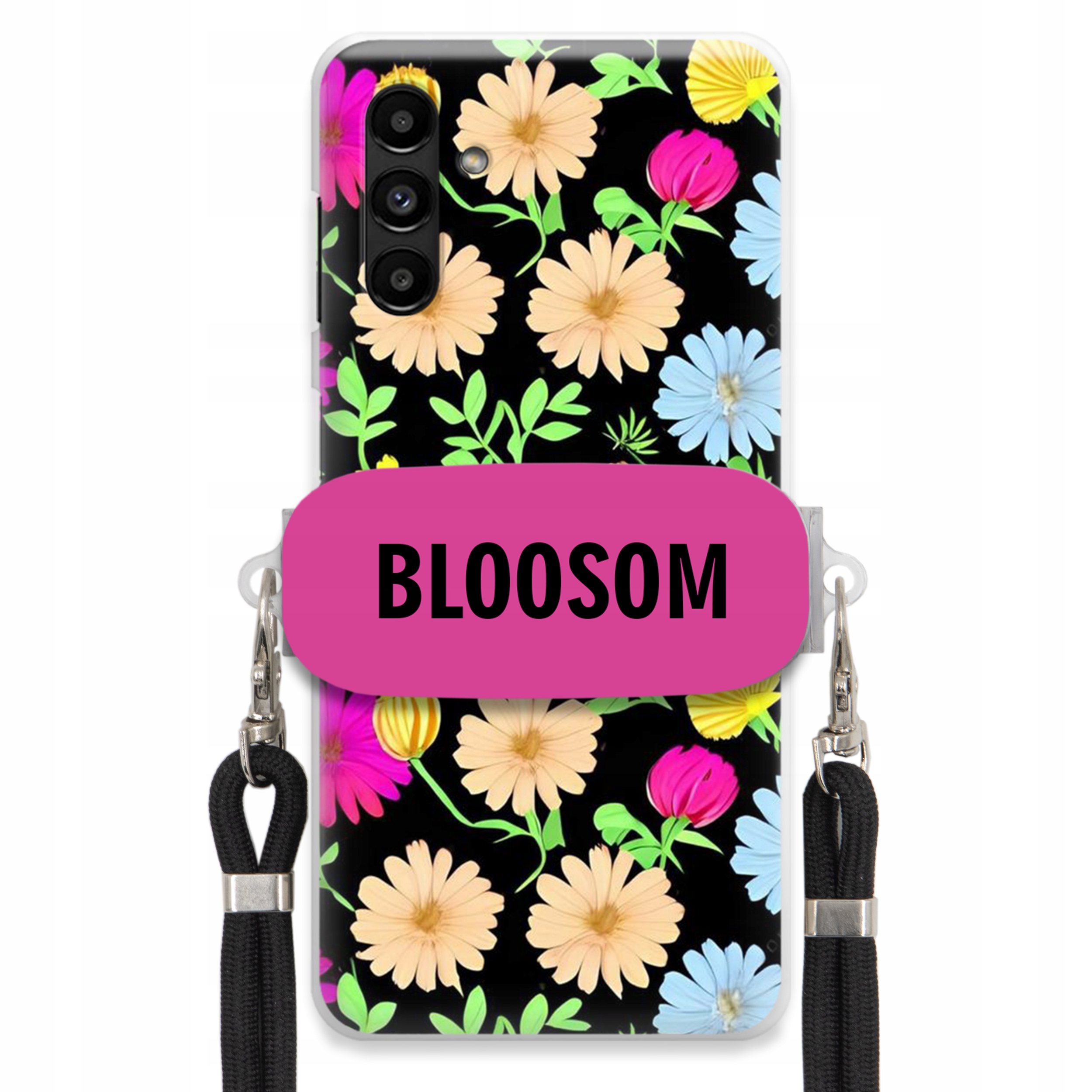 Puzdro Držiak Crossbody Pre Samsung A04s Puzdro Case Kvety Bloosom Flower