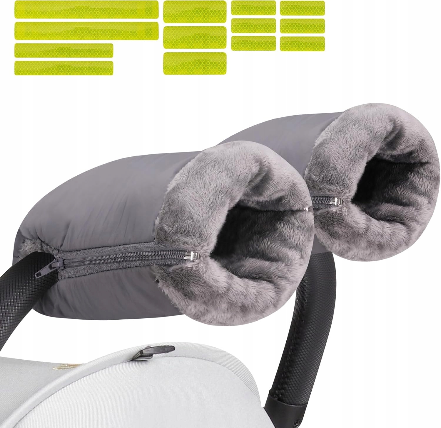 MUFKI RĘKAWICZKI DO WÓZKÓW DZIECIĘCYCH SANEK SZARE