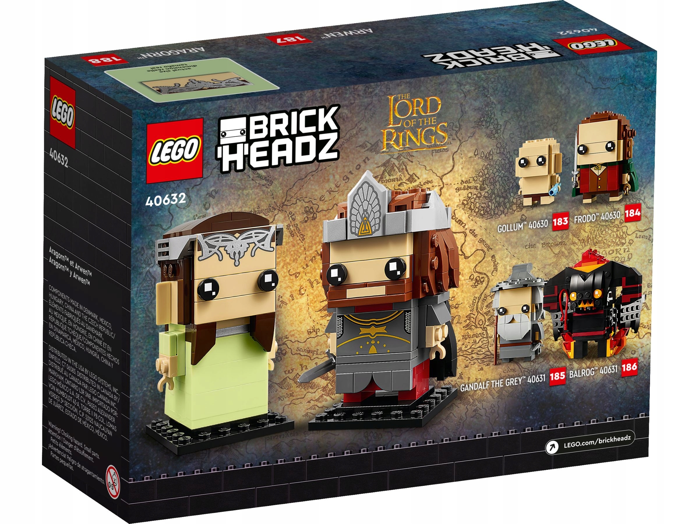 LEGO BRICKHEADZ FIGURKI Z WŁADCY PIERŚCIENI FILMOWE POSTACI DLA FANA HIT Marka LEGO