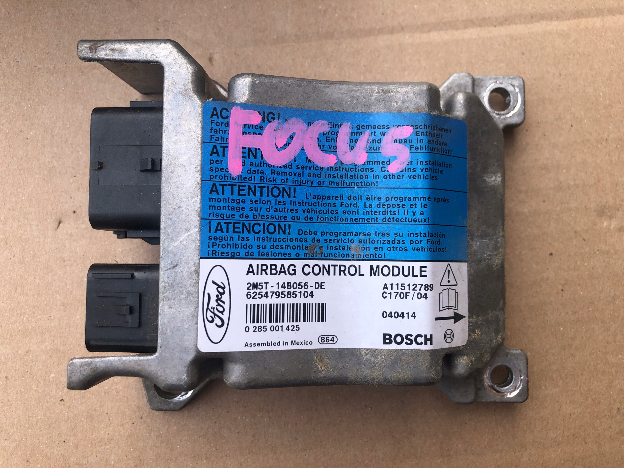 SENSOR MODUŁ AIRBAG FORD FOCUS MK1 99-04