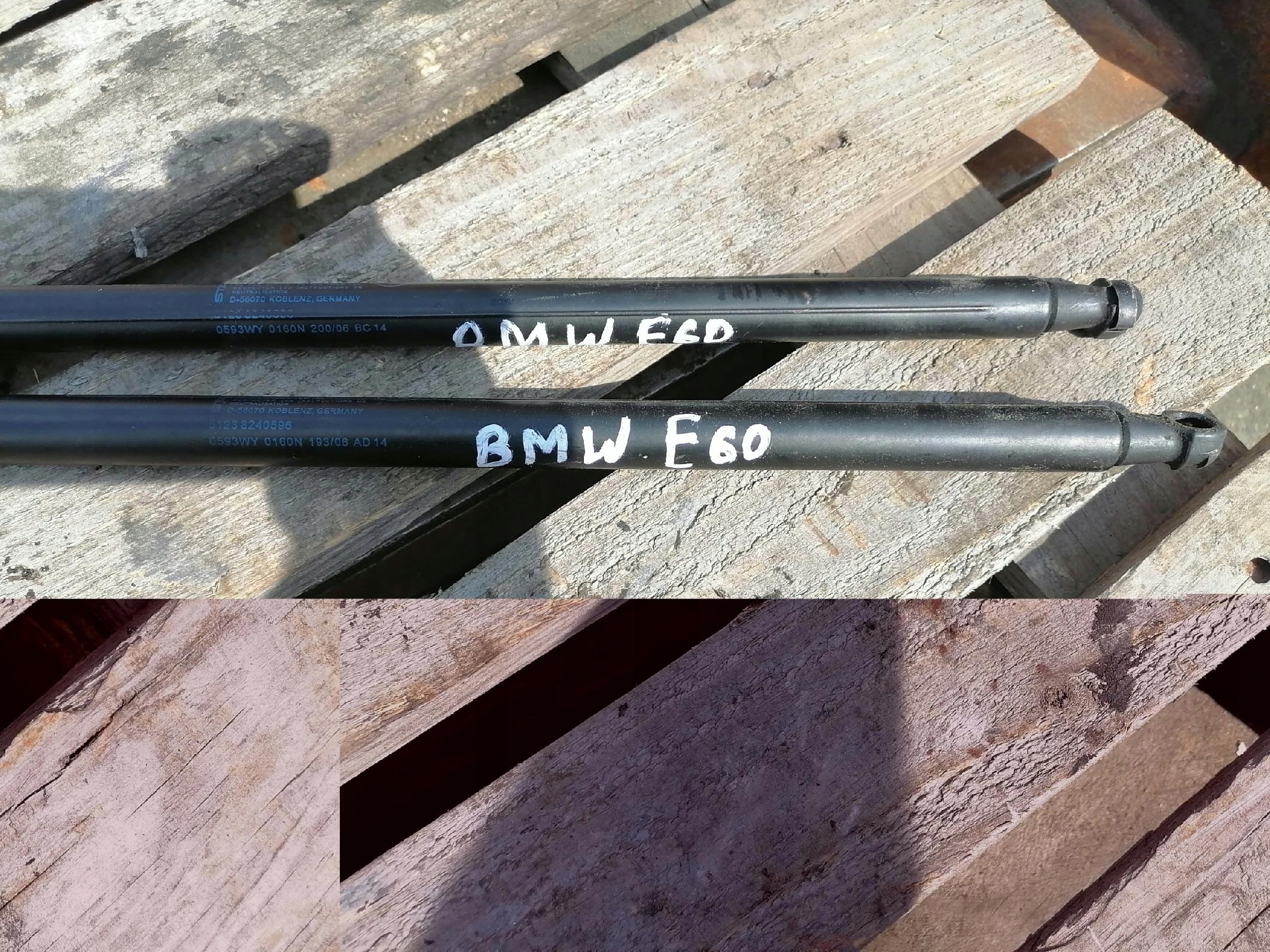 BMW E65 damper telescope bonnets POKRYWY of the engine