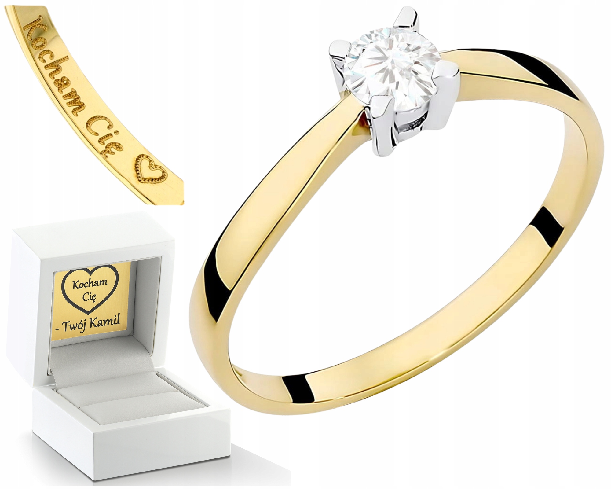 Zlatý Prstýnek Diamant Lab Jako Dárek Pro Ženu