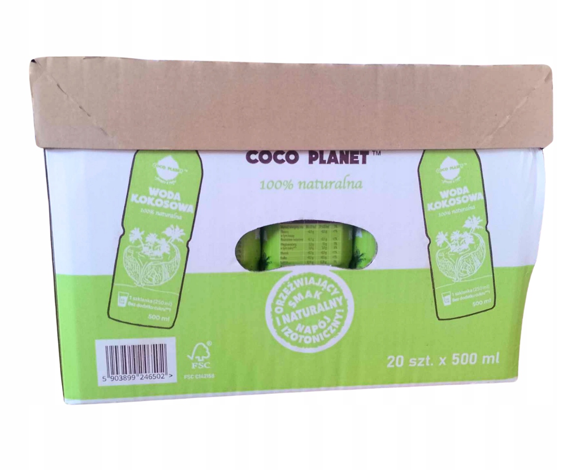 O/z 12x Kokosová Voda 100% Přírodní 500ML Coco Planet