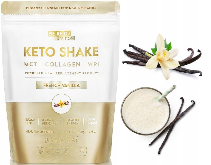 Diet Keto Shake Francouzská Vanilka 500 g BeKeto