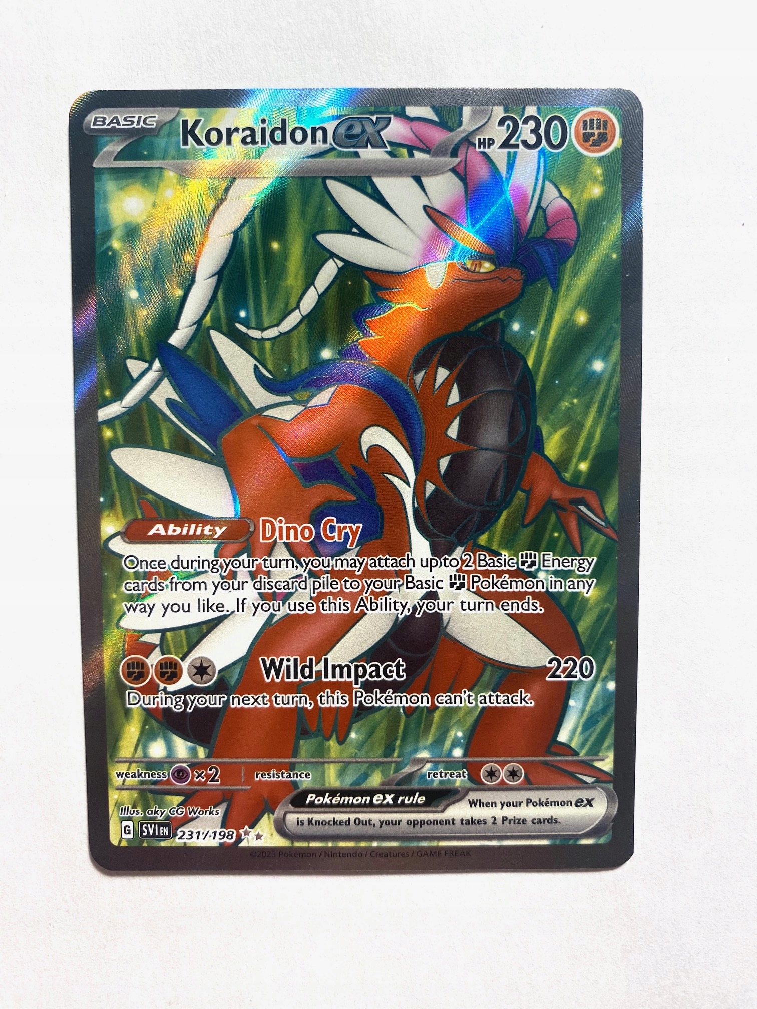 Pokemon - Koraidon ex 231/198 - Scarlet & Violet - Ultra Rare - Holo Full  Art