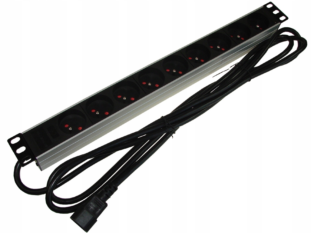 

Listwa zasilająca rack 19'' 9 gniazd 3m wtyk Iec
