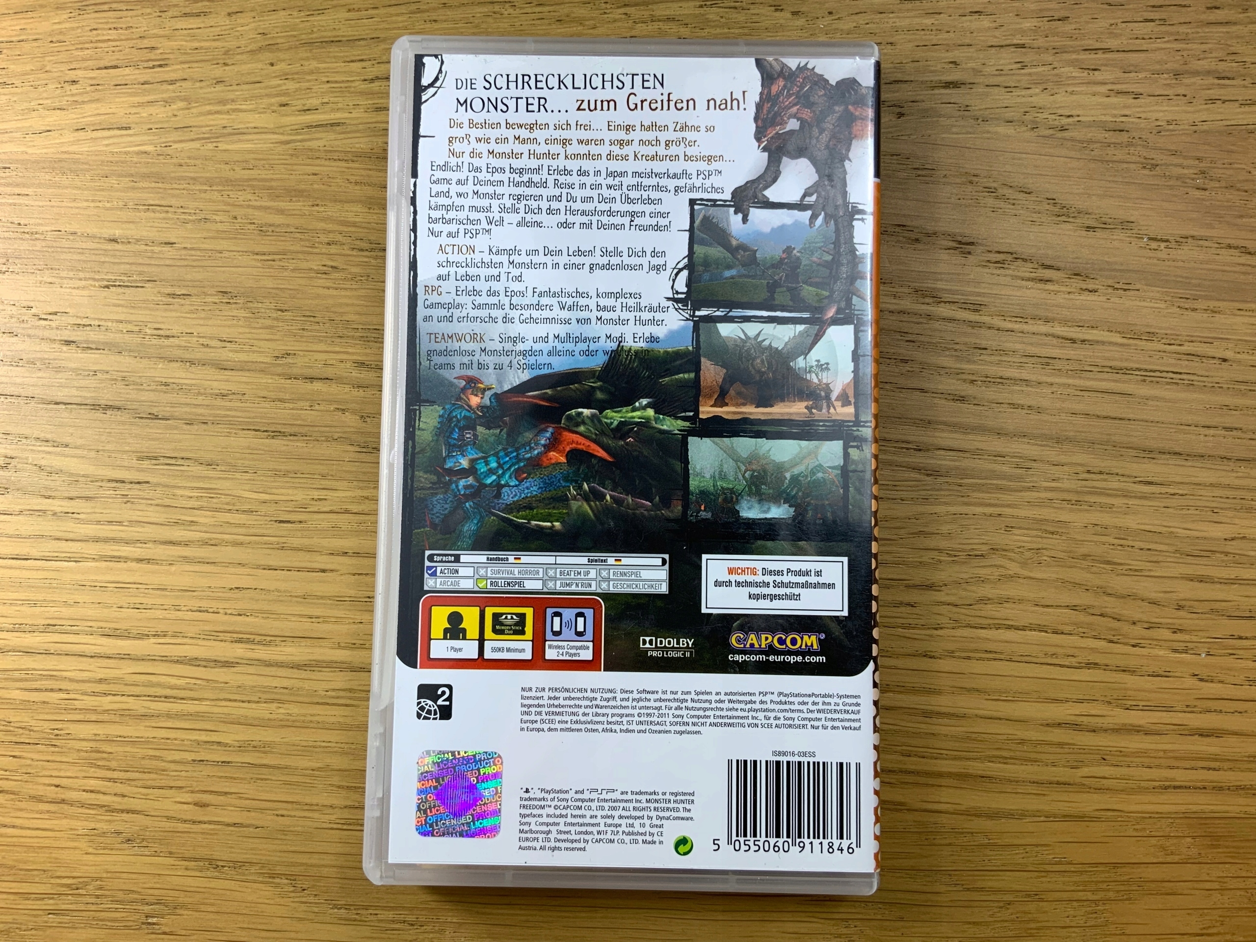 MONSTER HUNTER FREEDOM płyta bdb+ komplet PSP Producent Capcom