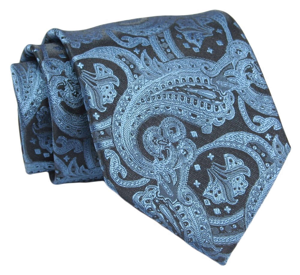 Krawat w Niebieski Orientalny Wzór-CHATTIER