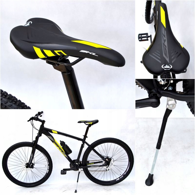 Rower MTB Skilledbike Hyper 17 cali czarno-żółty alu HT Shimano blokada Rozmiar ramy 17 cali