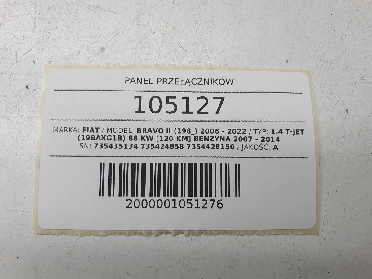 RAMKA RADIA PRZEŁĄCZNIK ŚWIATEŁ PDC BRAVO II EU Numer katalogowy części 6Y5GHGER5TGE45T3