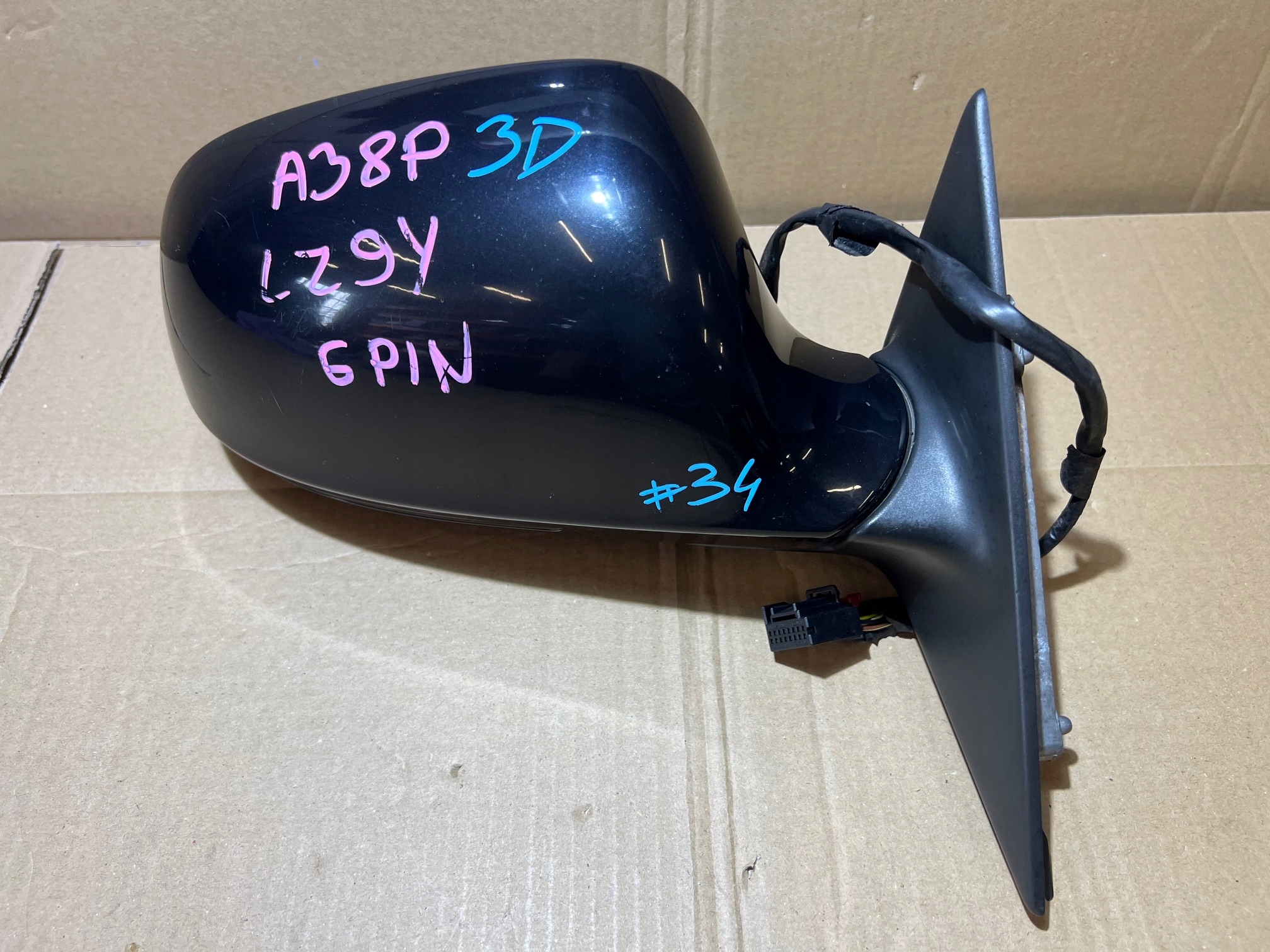 AUDI A3 8P 3D LIFT LZ9Y mirror right 6PIN