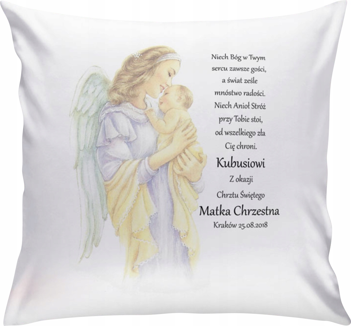

Poduszka Pamiątka Chrztu Na Chrzest KCH2