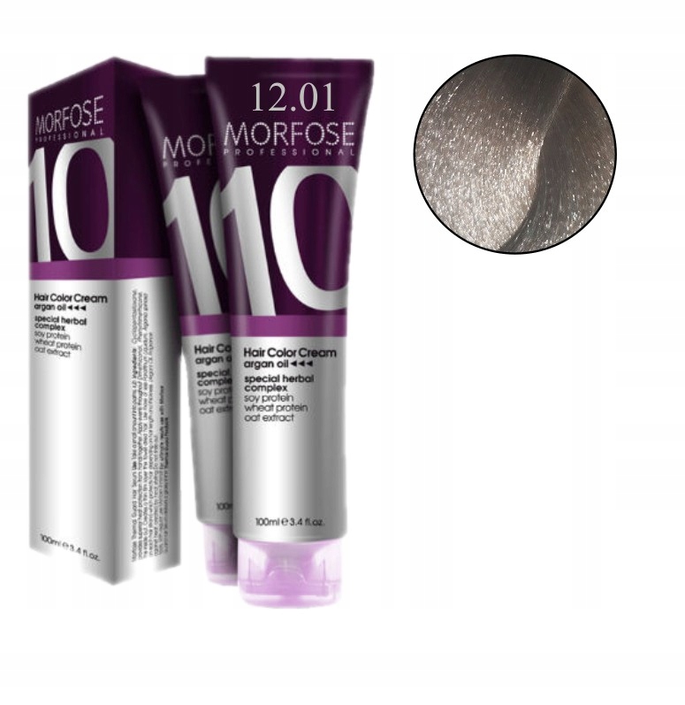 MORFOSE 10 CREME FARBA DO WŁOSÓW KREM KOLORYZUJĄCY ARGAN OIL 12.01 100ML