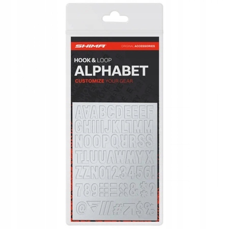 Znaki na rzep SHIMA ALPHABET srebrny Producent Shima