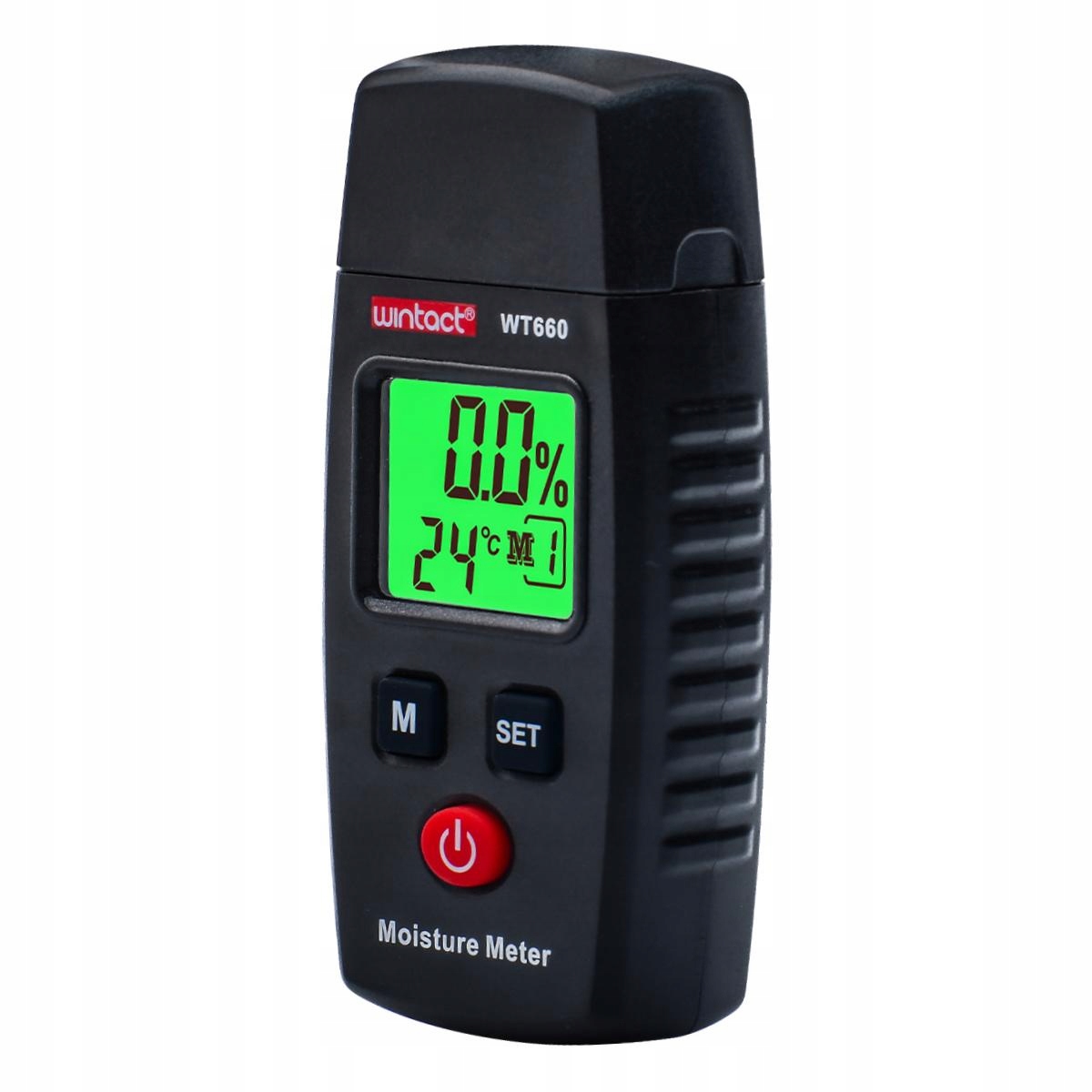 WILGOTNOŚCIOMIERZ MIERNIK WILGOTNOŚCI DREWNA BETONU CEGŁY GIPSU TYNK LCD Stan opakowania oryginalne