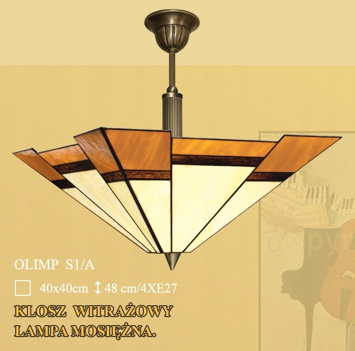 Lampa luster závesný vitráž Olimp S1/A