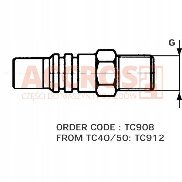 Siłownik wywrotu z panewką pięciostopniowy skok 18 Numer katalogowy części KTC40501