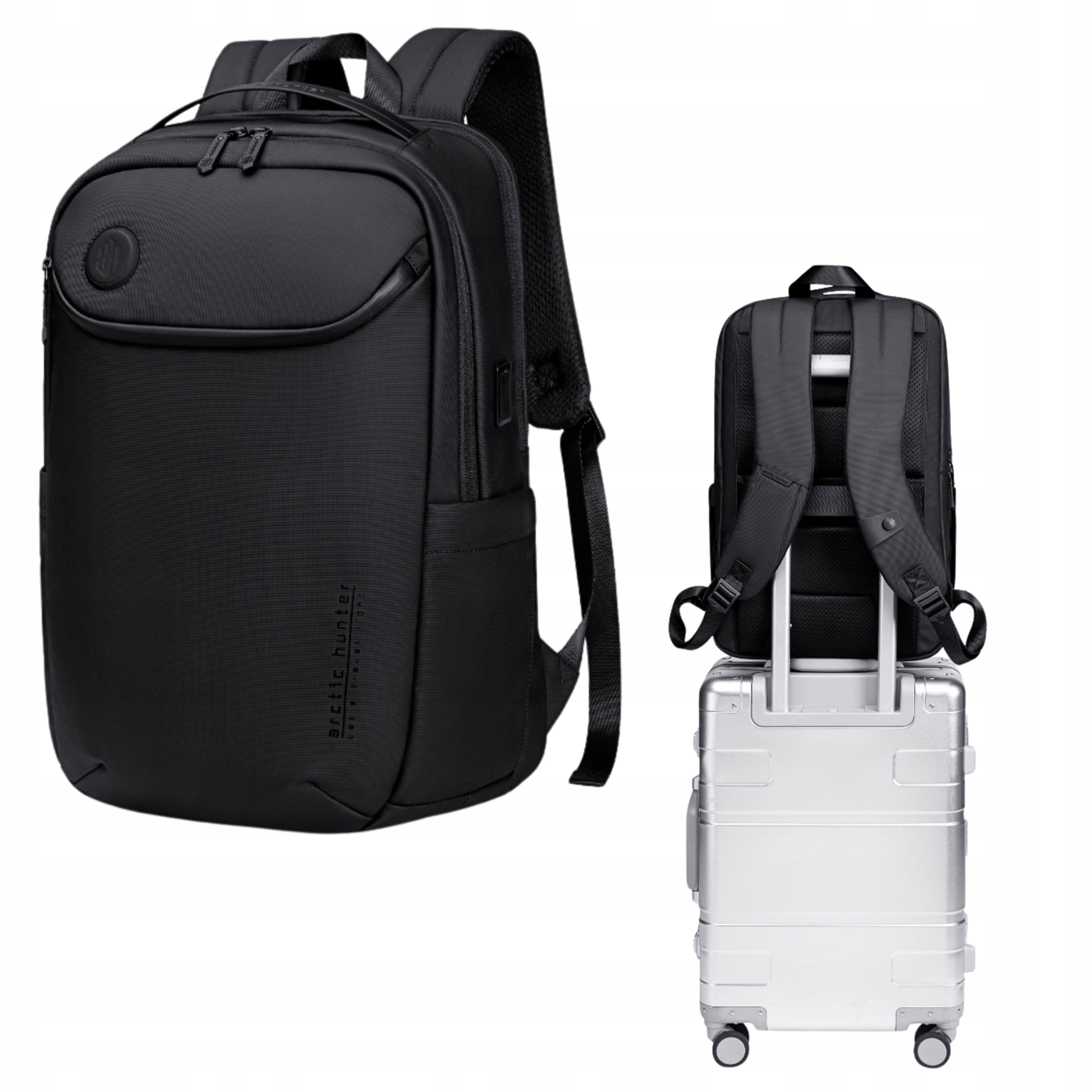 Pánský městský Batoh na notebook tablet mnoho kapes s Usb do práce