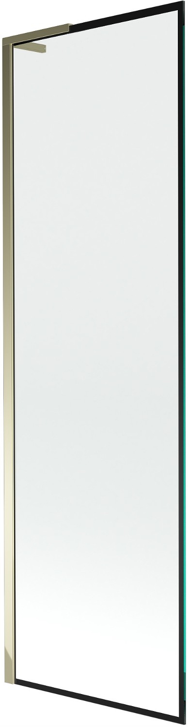 Mexen Next L vanová clona 1-křídlová 60 x 150 cm, černý vzor, zlatý 895-0