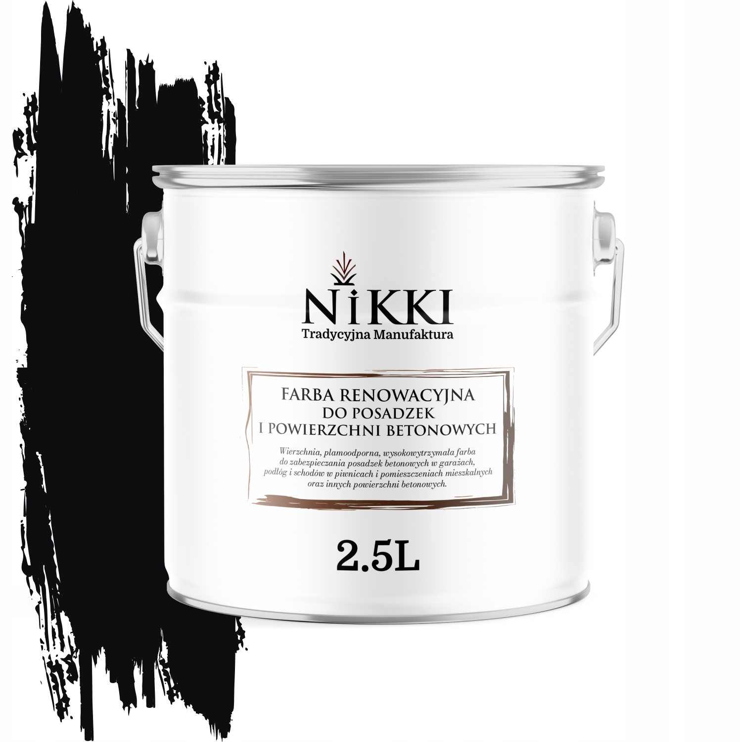 Farba Na Renováciu Betónových Podláh 2,5 L Čierna RAL9005 S Vysokým Leskom