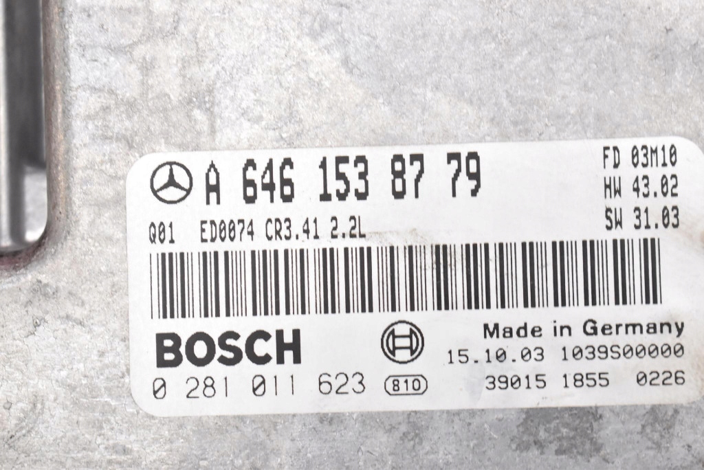 control unit computer of the engine A6461538779 MERCEDES E-KLASA W211 2.2 CDI 150 KM