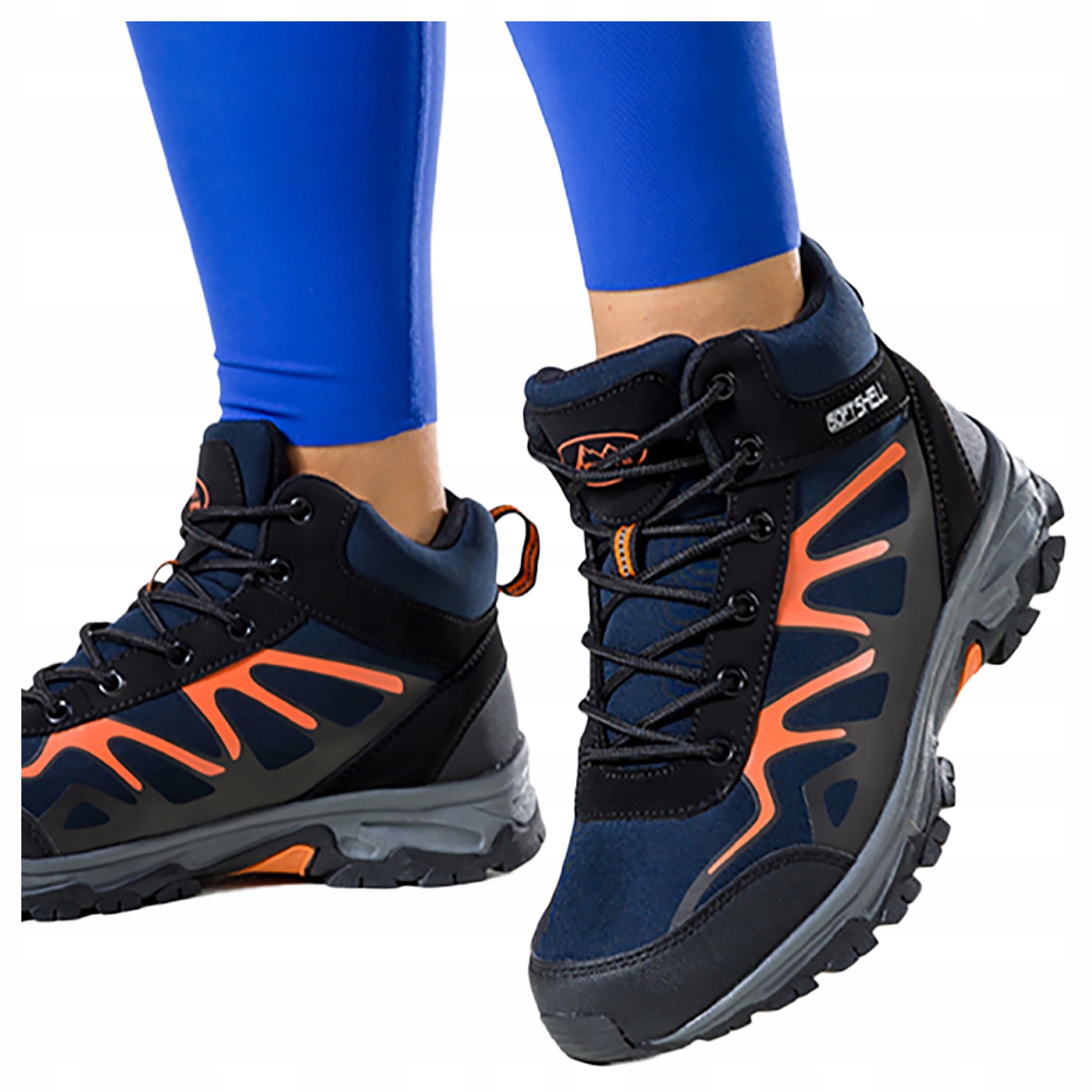 Tmavě modré Trekingové Sportovní boty Dámské Softshell Vysoké Pohodlné r 41