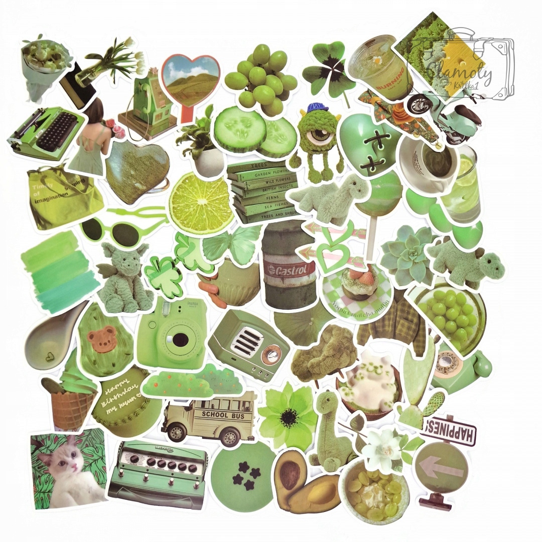 

Wlepki Naklejki Sticker Bomb Zielony Mix Kotek