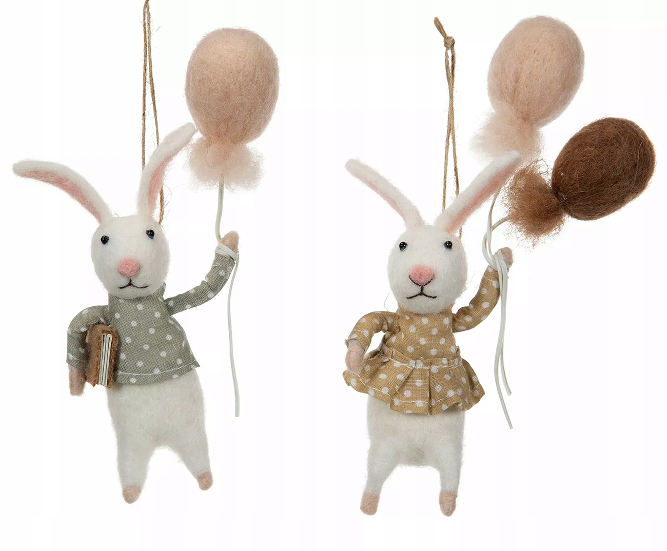 Závěsná Dekorace Na Velikonoce Zajíc vlna ozdoba zábavná 2 ks