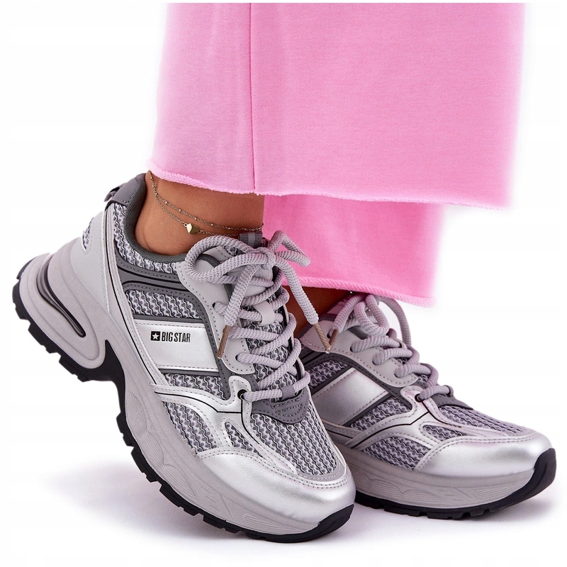 Dámské Tenisky Na Masivní Podrážce Big Star RR274A193 Šedé 37