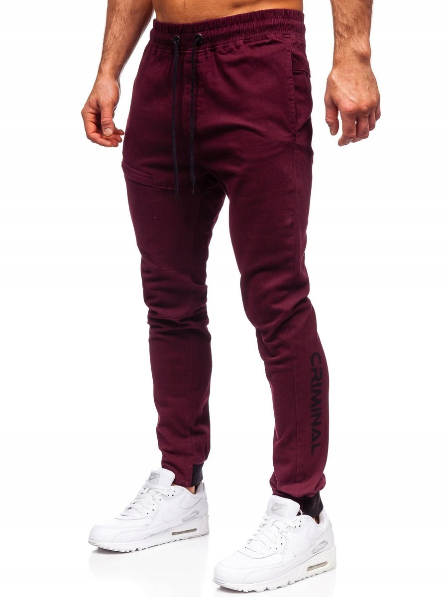 

Spodnie Męskie Joggery Bordowe B11119 Rozmiar_xl