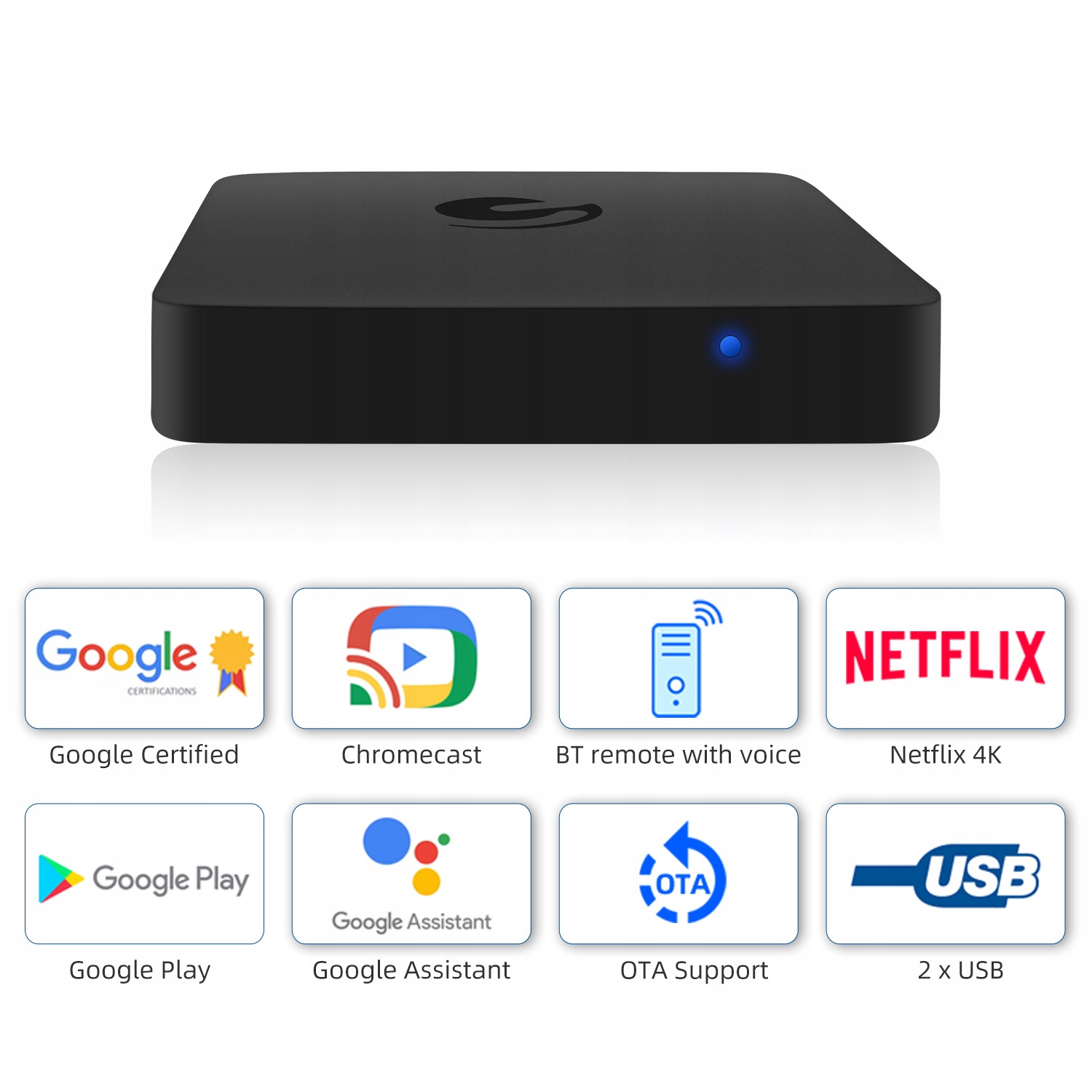 EMATIC 4K ULTRA HD ANDROID TV BOX NETFLIX GOOGLE Model AGT419
