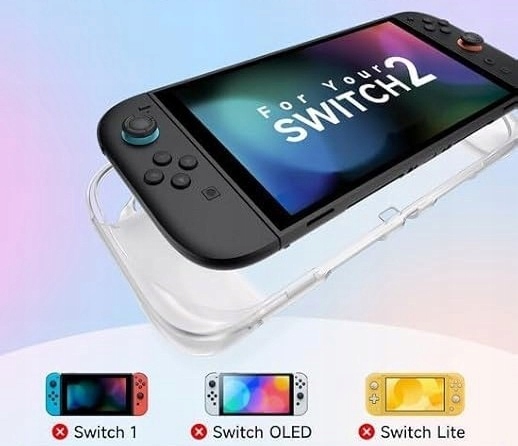 Etui do Nintendo Switch 2 przezroczyste obudowa case transparentna ochrona