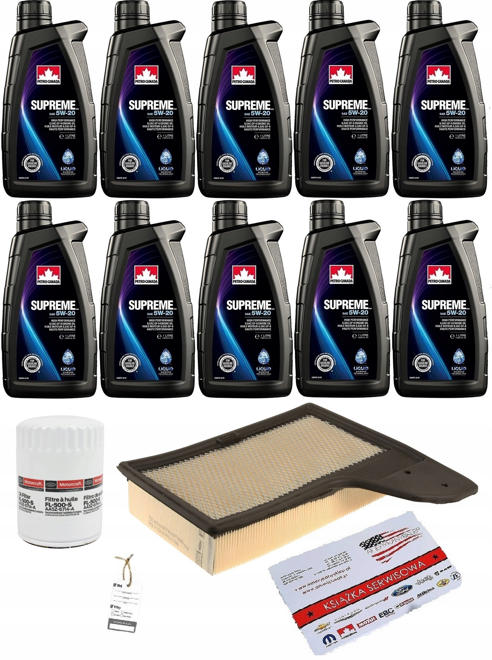 PETRO-CANADA 5W-20 10L + FILTRY MUSTANG 5,0 18-20