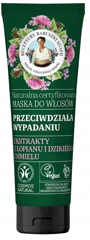 BABUSZKA AGAFIA- MASKA DO WŁOSÓW PRZECIWDZIAŁA WYPADANIU - ŁOPIAN I CHMIEL