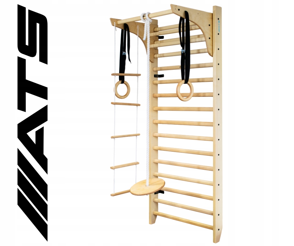 Gymnastický bukový žebřík pro děti i dospělé, sada Ats 240 cm