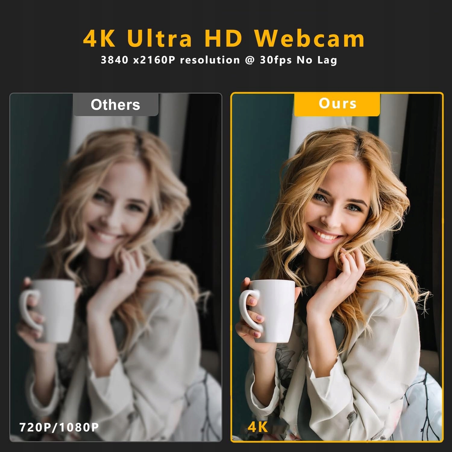 GKEAPZA Kamera Internetowa 1080P Full HD Z Mikrofonem I Statywem — miniatura 3