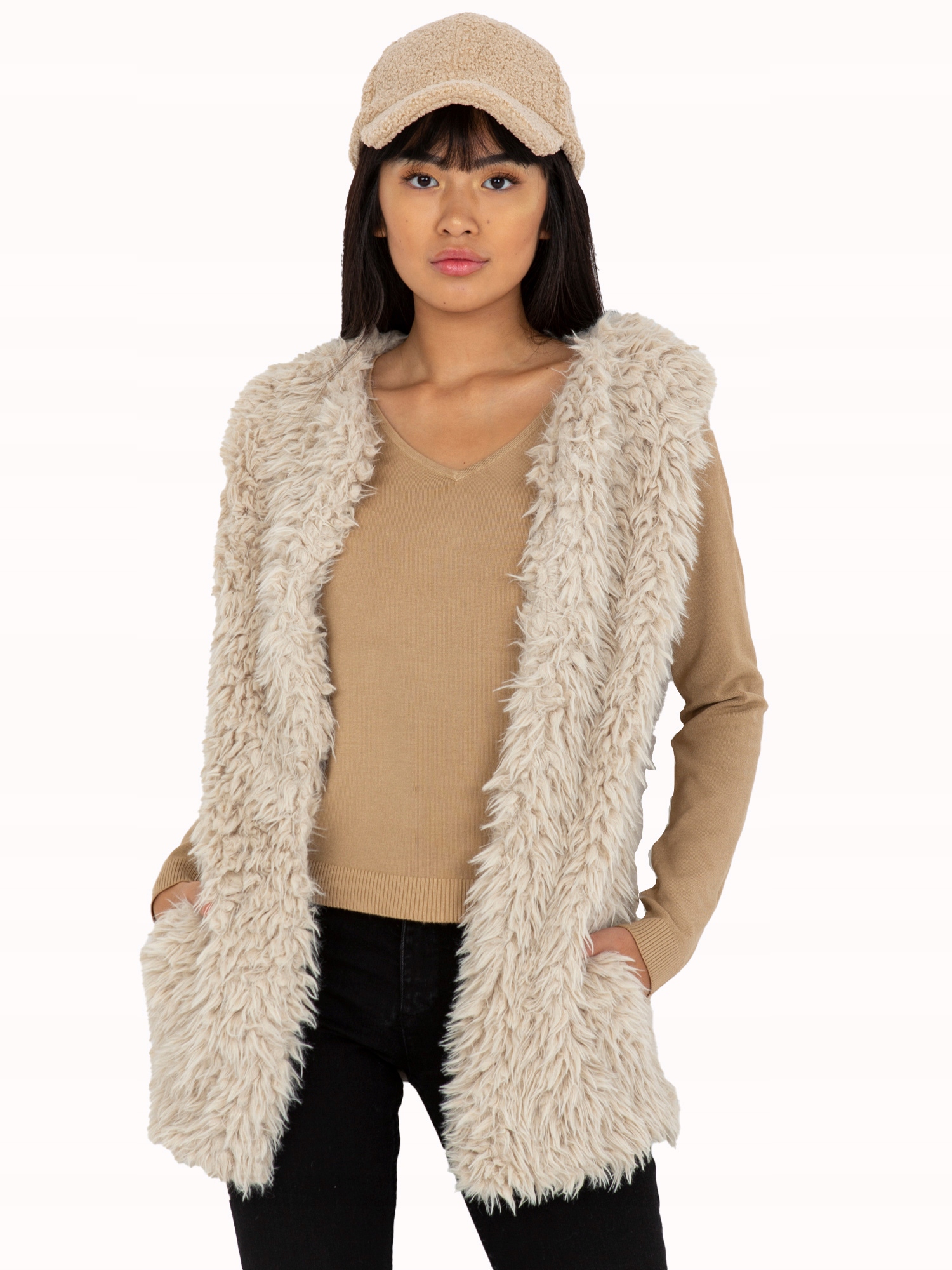 

Kamizelka Futrzana narzutka bezrękawnik M/L