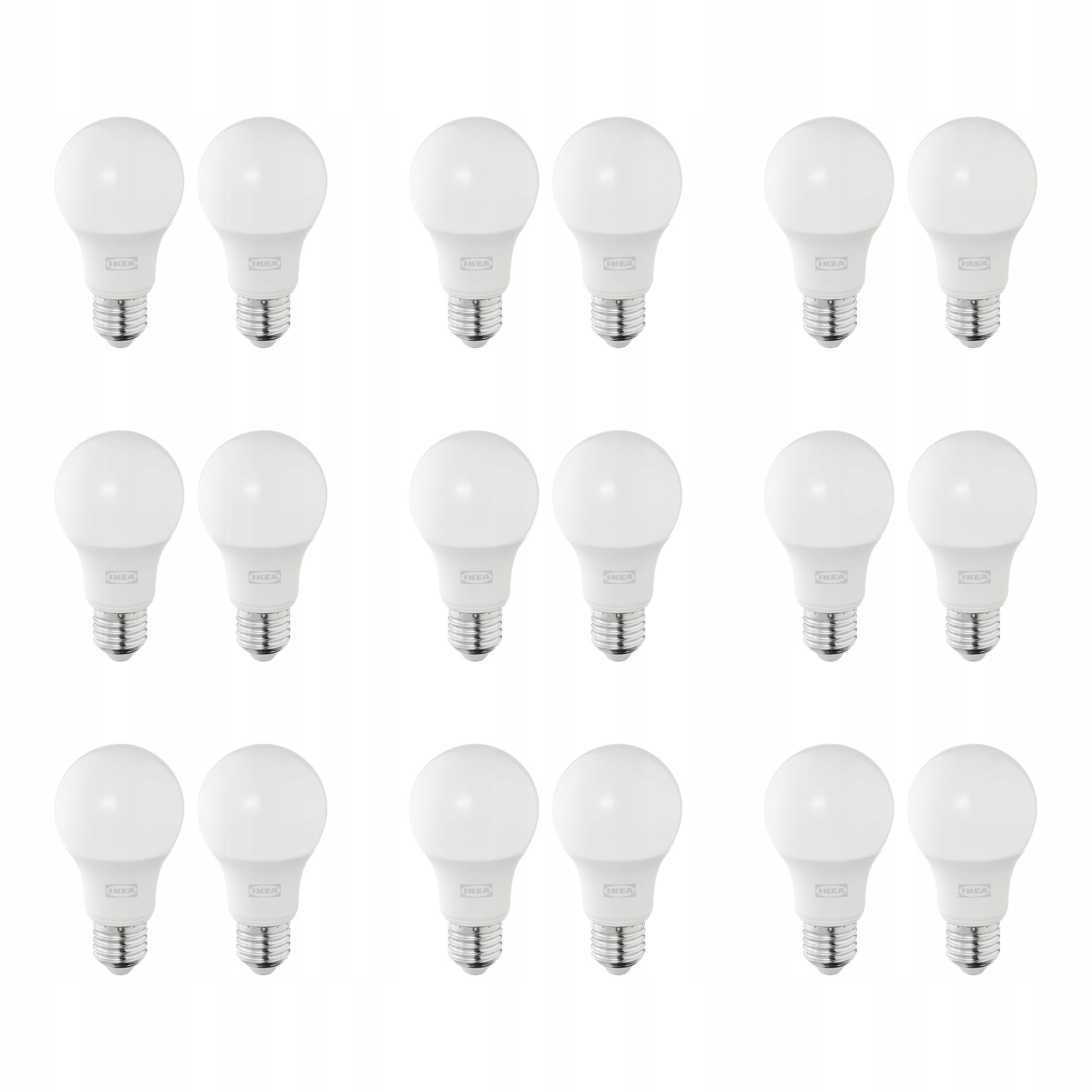 9 ks Solhetta Led žárovka E27 470 lumenů opálová koule, bílá