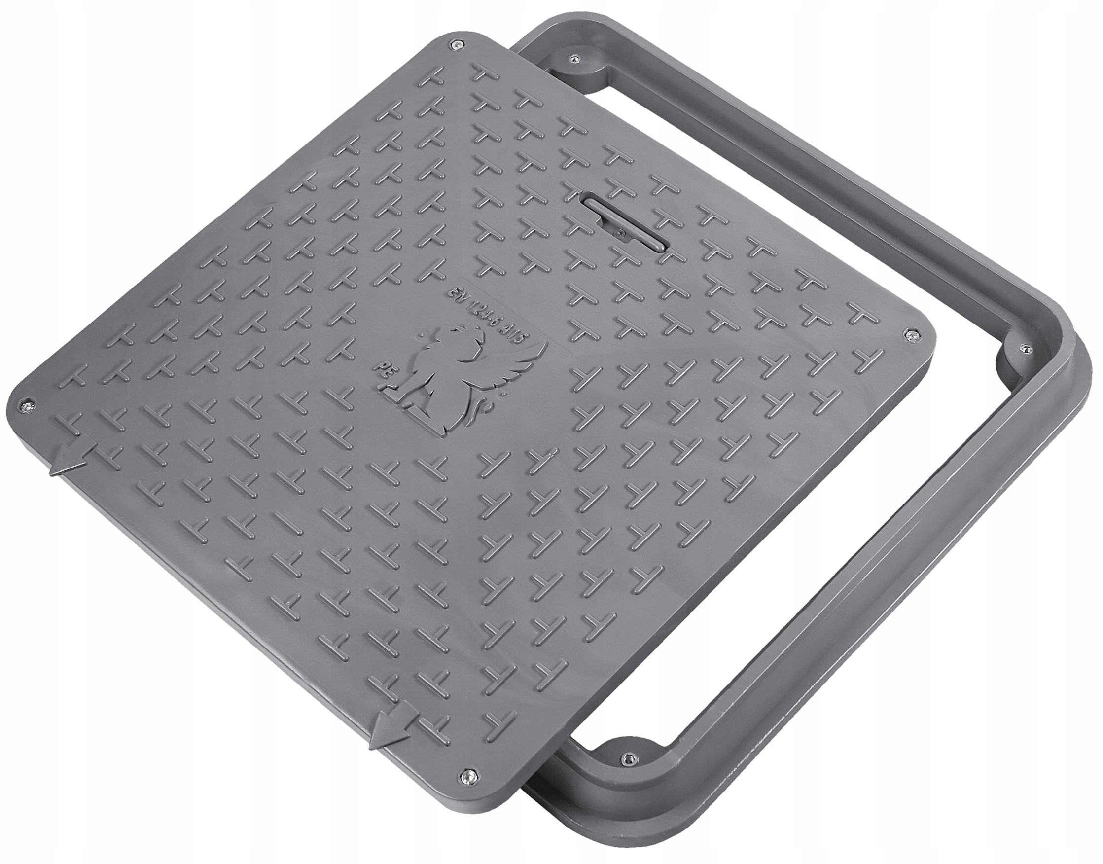 Kryt poklopu do studne Štvorcový 600x600 A15 Zámok Babylonplast