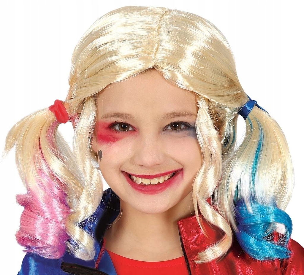 PERUKA HARLEY QUINN WŁOSY BLOND STRÓJ PRZEBRANIE Kolor wielokolorowy