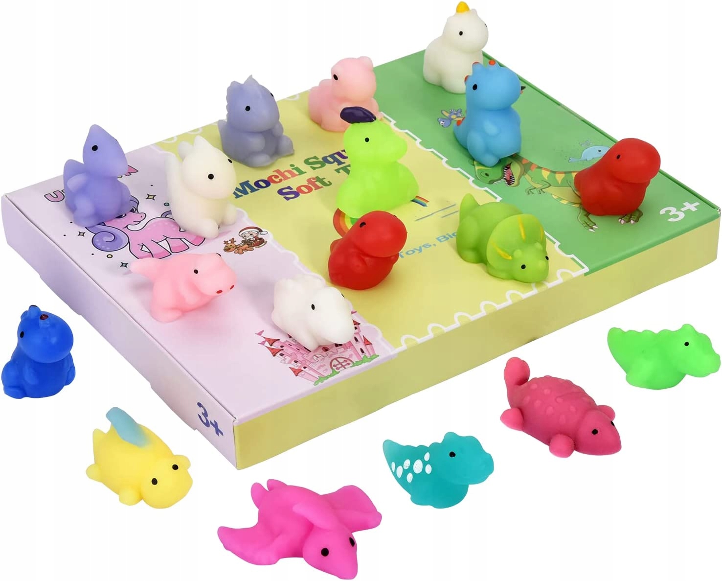 

18 x Mochi Squishy Gniotki Gniotek Dinozaury
