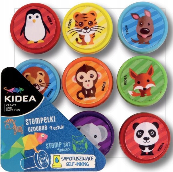 STEMPLE x 9PIECZĄTKI DLA DZIECI ZWIERZAKI KIDEA Kod producenta SOA9KA