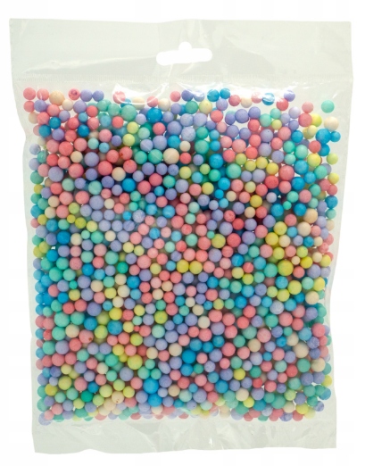 Kule kula kulki styropianowe kolorowe pastelowe 8mm 10g kuleczki ozdobne