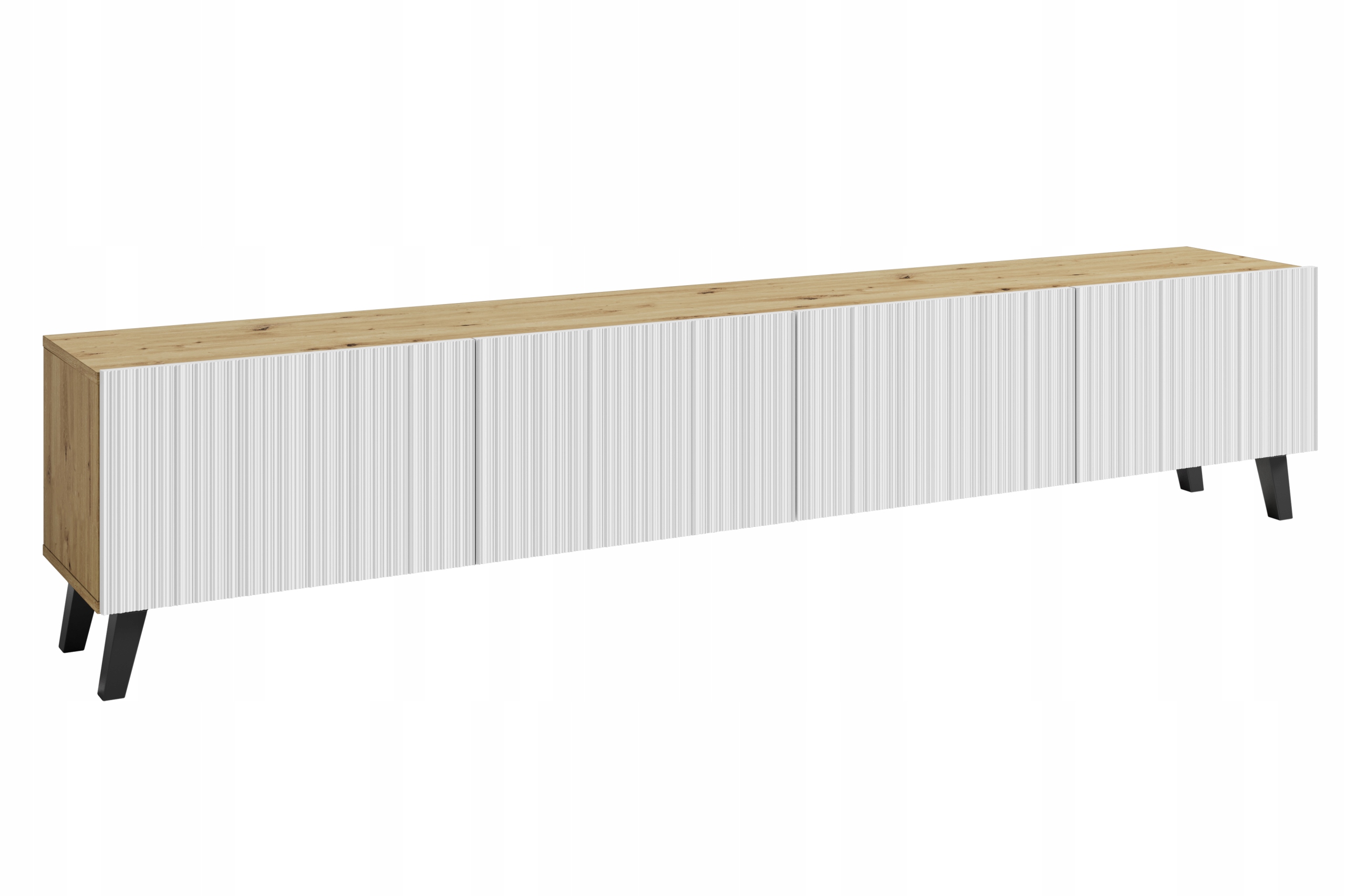 Lowboard Phuket Rtv skříňka 190 cm, police pod Tv, komoda Mdf, s tlumením dovírání