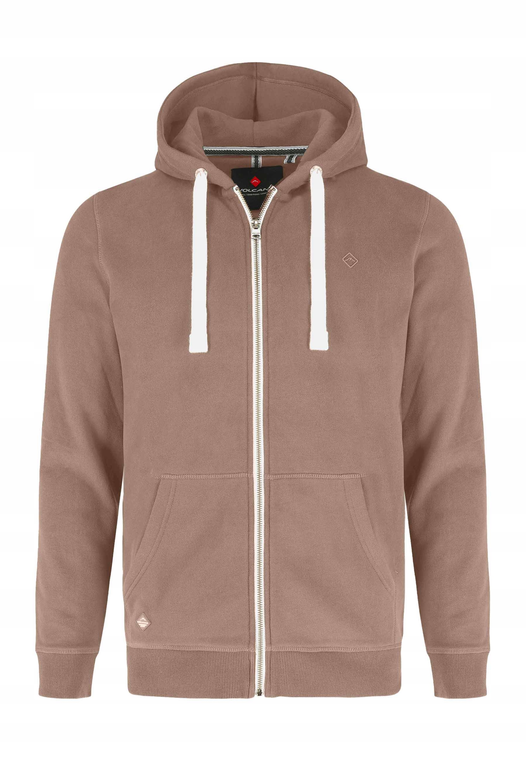 Pánská Bavlněná Mikina S Kapucí Béžová Volcano B-star M