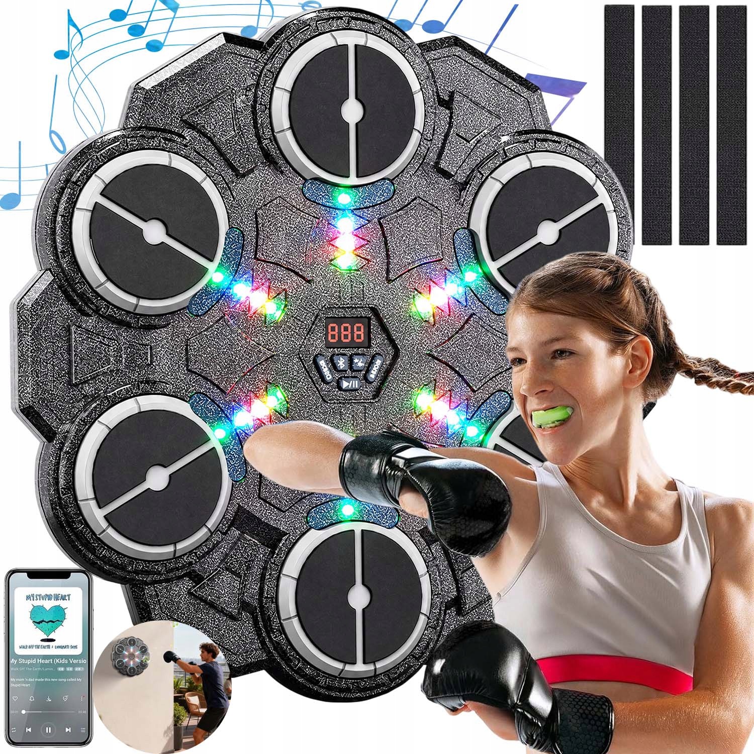 Music Boxing Machine Bluetooth Tréninková Boxovací Deska S Bluetooth