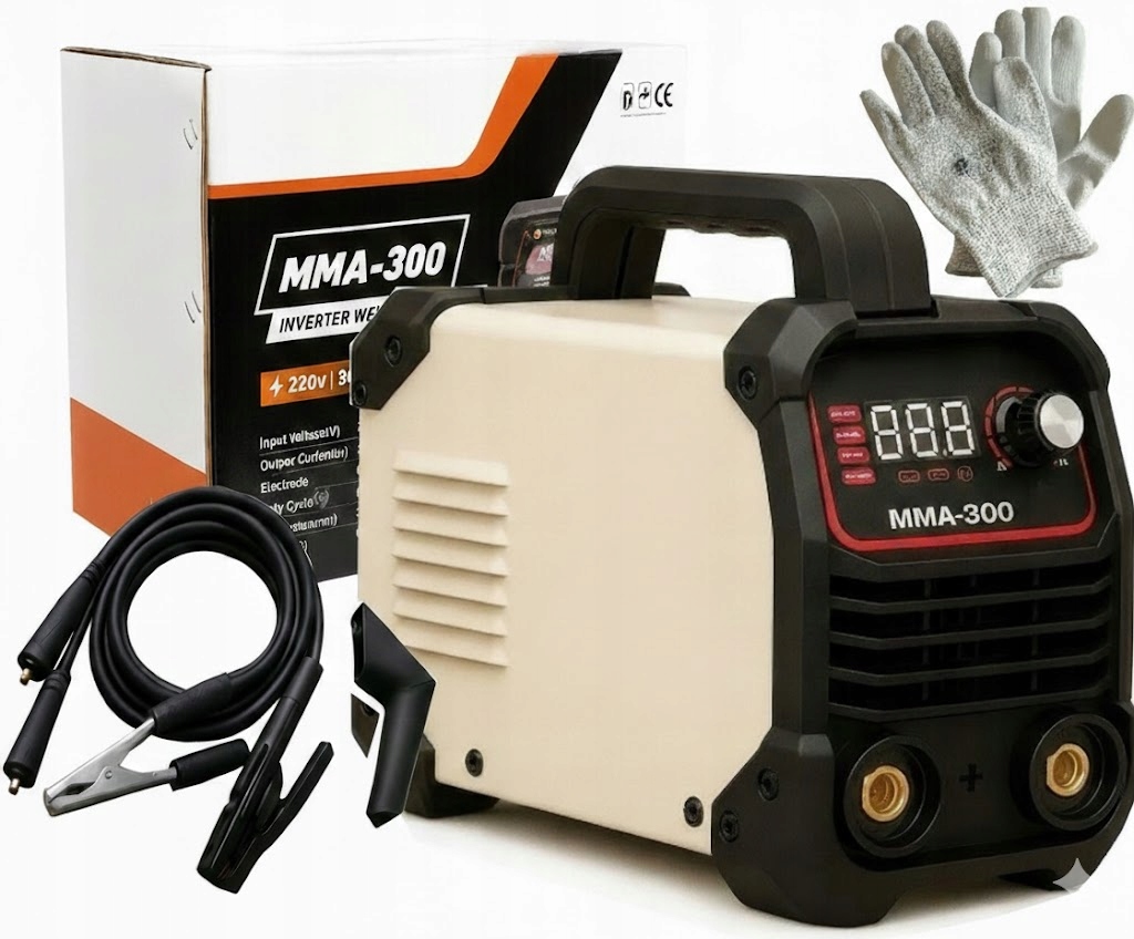 Invertorová svářečka MMA300 300AMP Digital IP21 300/60% rukavice