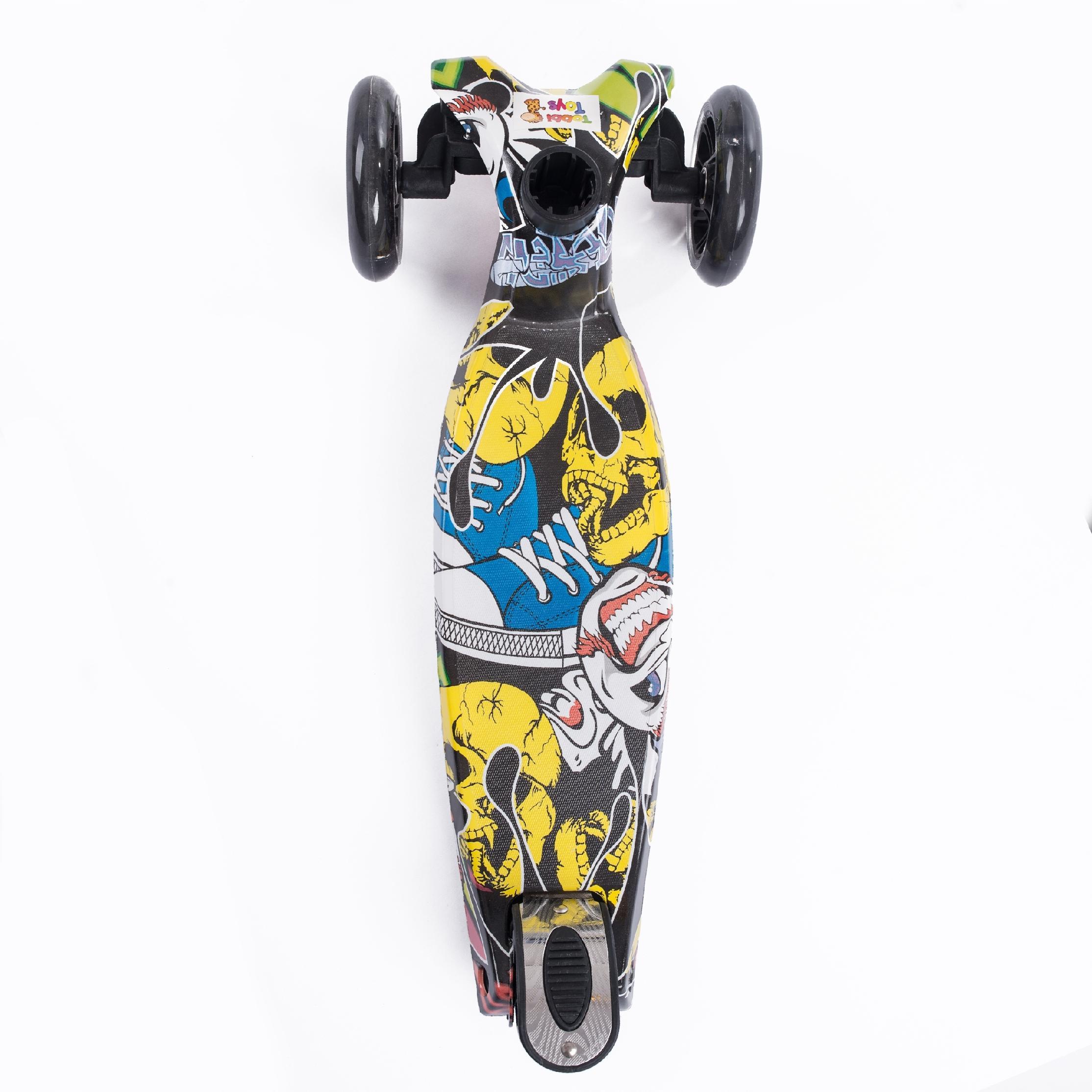 HULAJNOGA TRÓJKOŁOWA DLA DZIECI TOBBI-TOYS BALANSOWA KOŁA LED STYL GRAFFITI Marka Inna marka