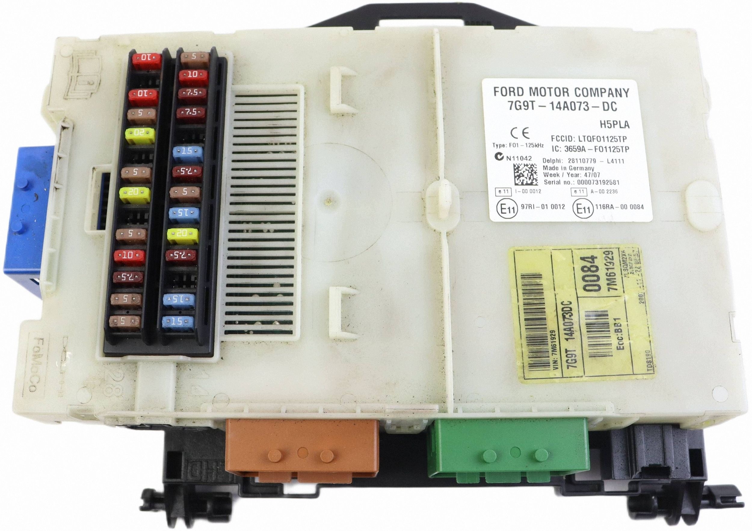 FORD MONDEO MK4 Module Module fusibles 7G9T-14A073-DC EUROPA