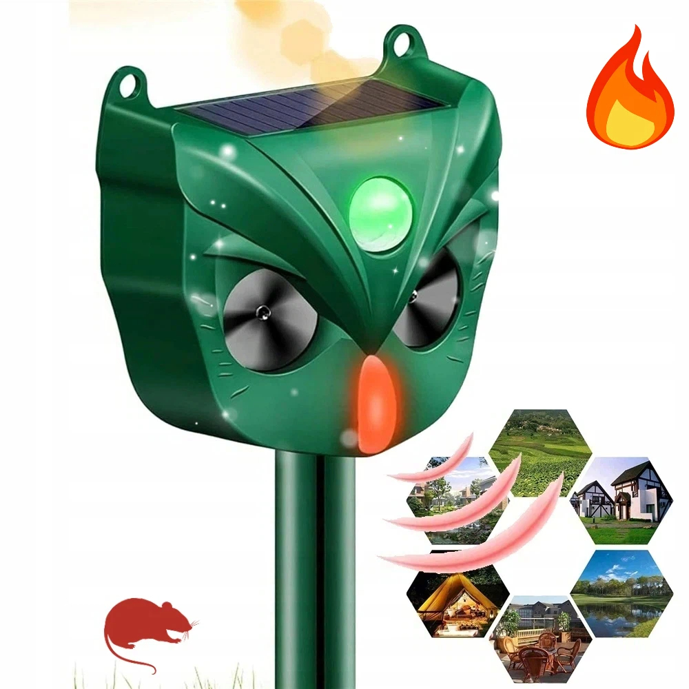 Solární ultrazvukový odpuzovač zvířat IP66 Usb nabíjení pro ptáky